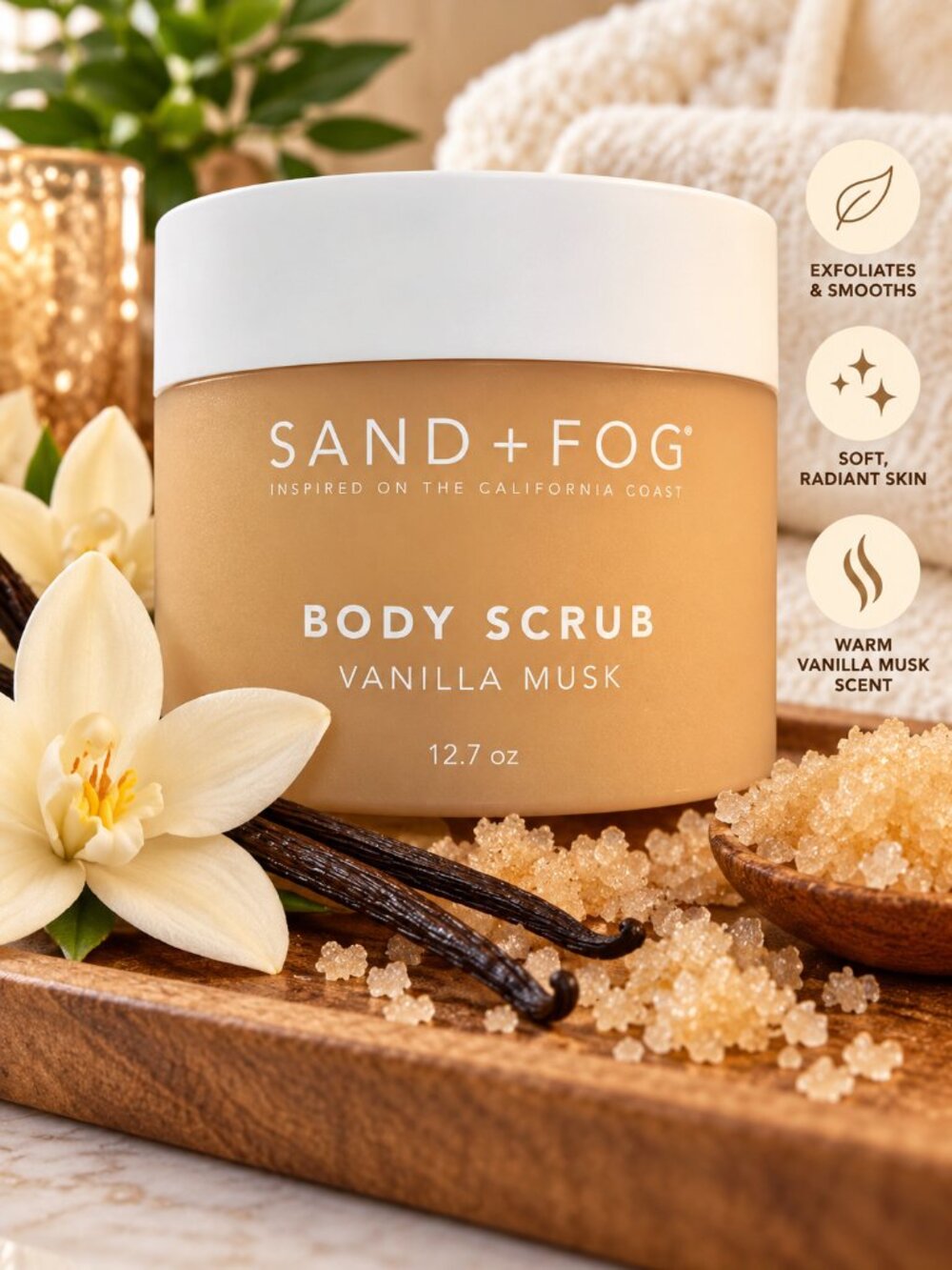 Sand and fog Vanilla Musk Body Scrub